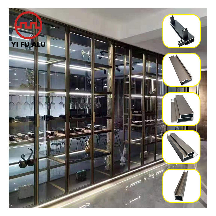 Open Corner Wardrobe Aluminum Profile Walk-In Wardrobe Aluminum Profile