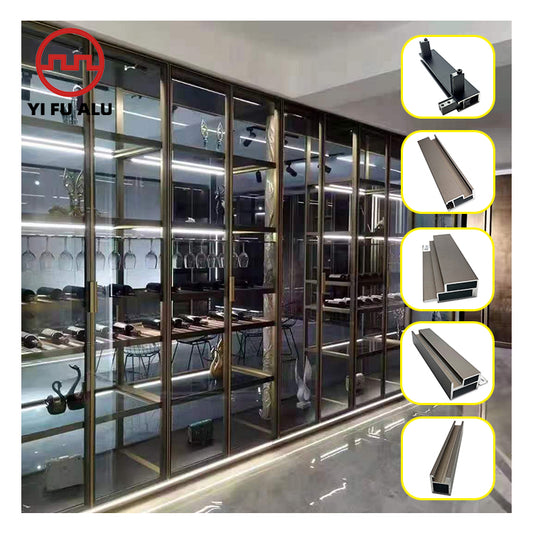 Open Corner Wardrobe Aluminum Profile Walk-In Wardrobe Aluminum Profile