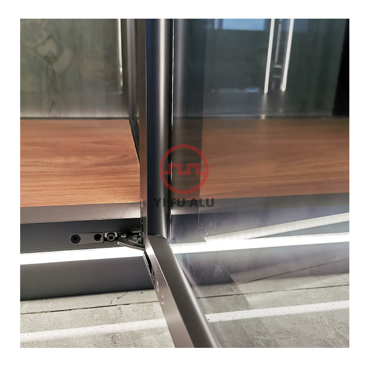 Thickened High Quality 3.3mm Thickness Tempered Glass Cabinet Door Frame Aluminum Profile