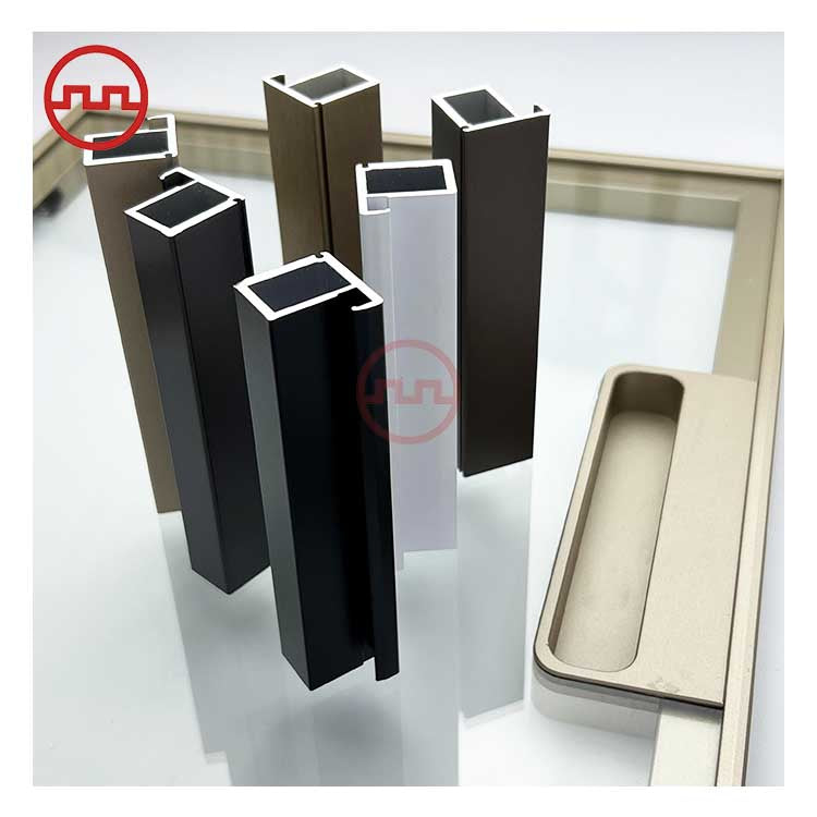 20 Slim Aluminum Glass Door Wardrobe Aluminium Profile F Handle Profile