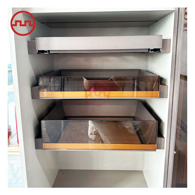 Wardrobe Push-Pull Trouser Rack Damping Buffer System Aluminum Profile