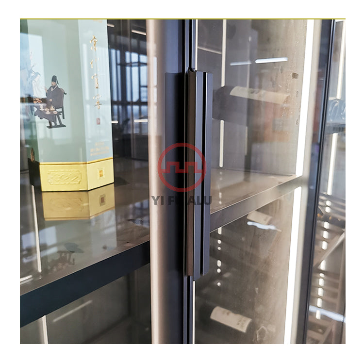 Thickened High Quality 3.3mm Thickness Tempered Glass Cabinet Door Frame Aluminum Profile
