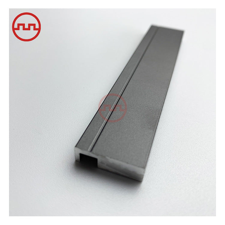 Wide-Side Cabinet Handle Profile Beveled Glass Cabinet Door Frame Aluminum Profile