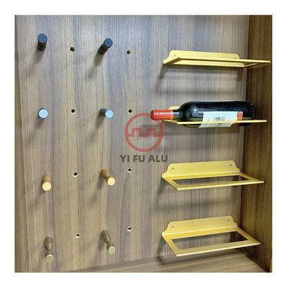 Wine Racks for Pantry Wall-Mounted Wine Rack Side-Mounted Wine Cabinet Aluminum Alloy Wine Bottle Holder Home Bar Tools