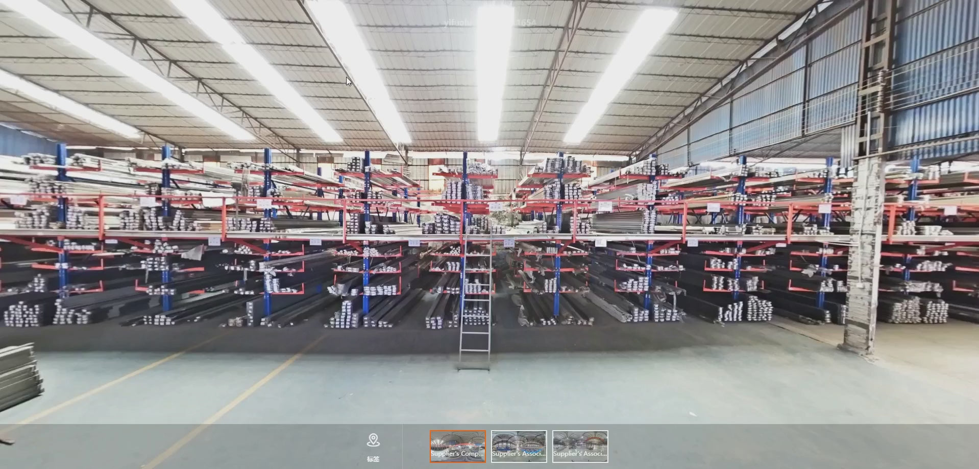 Load video: The spot aluminum profile warehouse is 5,000 square meters and has 14 extruded aluminum profile production lines.